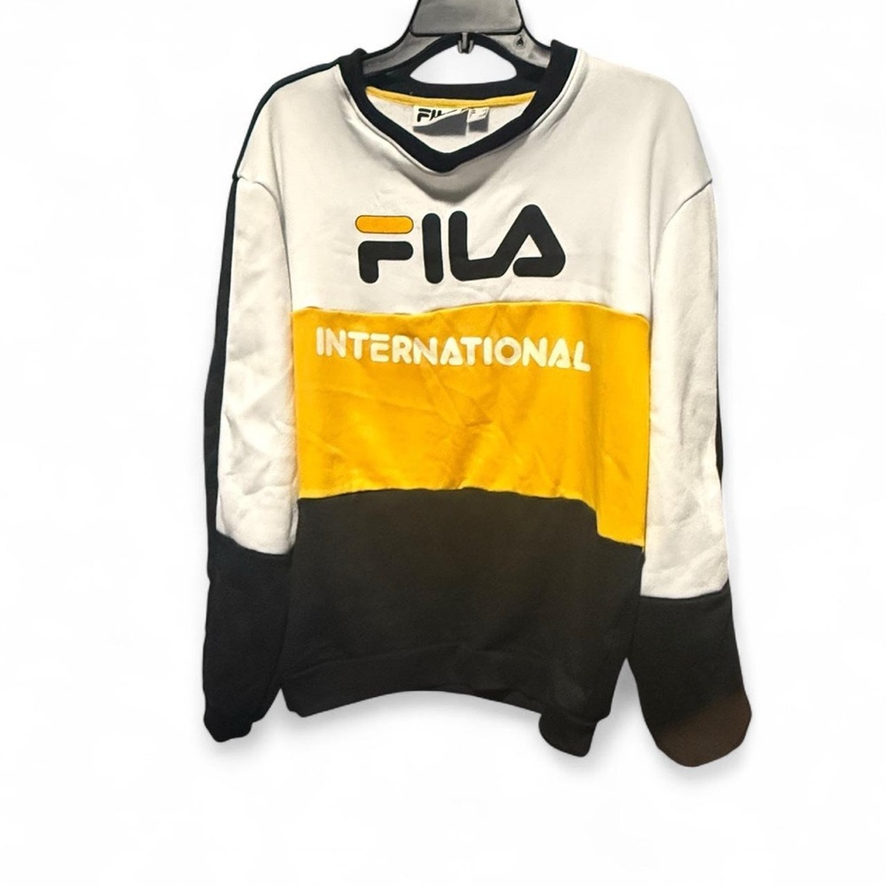 Fila Tri-Tone Sweatshirt - Black, White, Gold